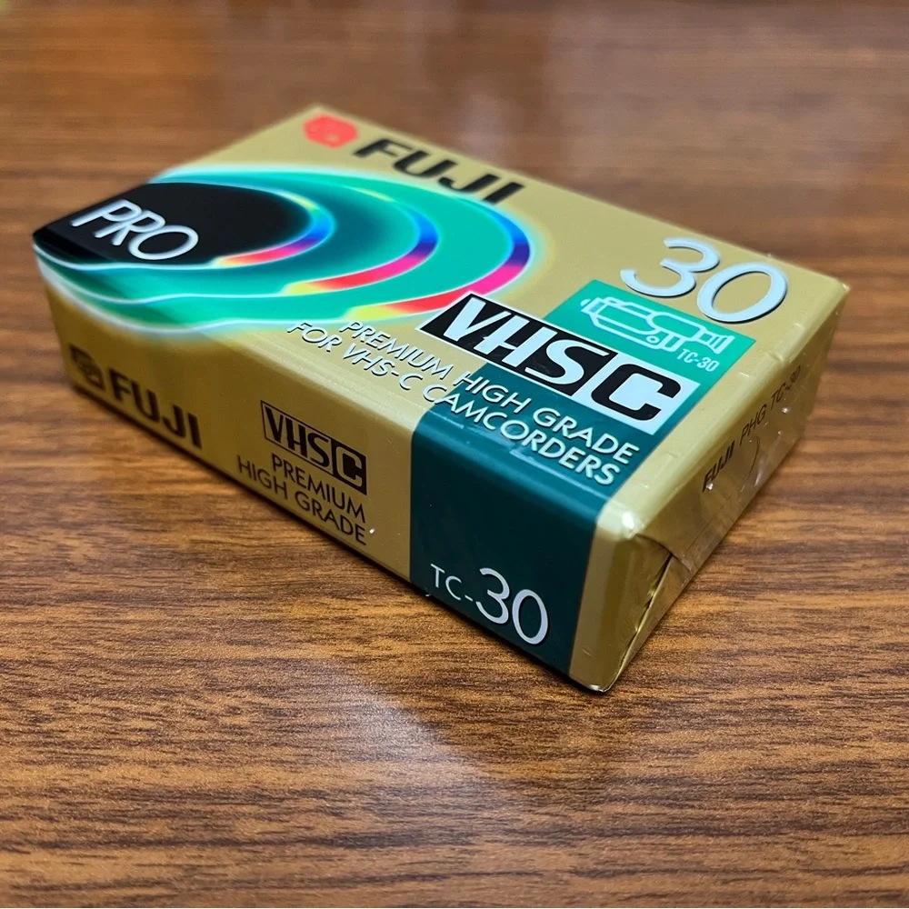 One Fujifilm VHS-C Blank Cassette. TC 30 New For Camcorder